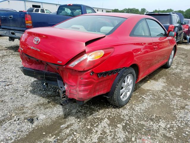 4T1CE38PX4U768306 - 2004 TOYOTA CAMRY SOLA Qırmızı foto 4