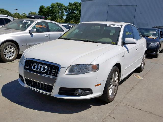 WAUAF78E78A136012 - 2008 AUDI A4 2.0T WHITE photo 2