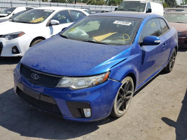 KNAFW6A34A5306494 - 2010 KIA FORTE SX BLUE photo 2