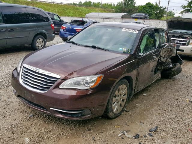 1C3CCBAB9DN762157 - 2013 CHRYSLER 200 LX BROWN photo 2