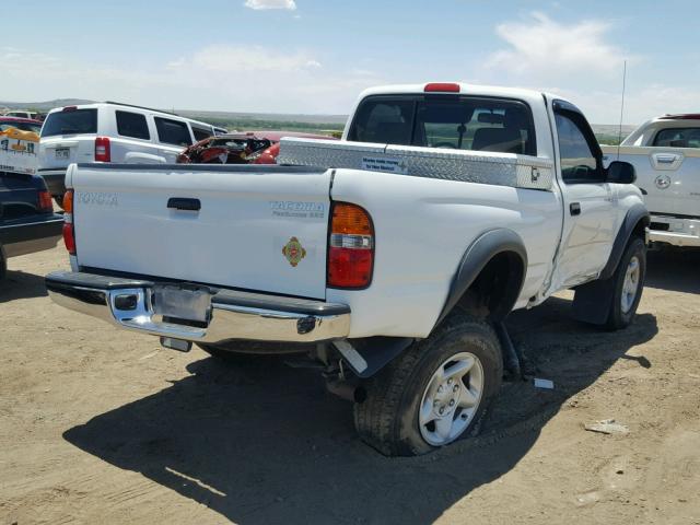 5TENM92N94Z334251 - 2004 TOYOTA TACOMA PRE WHITE photo 4