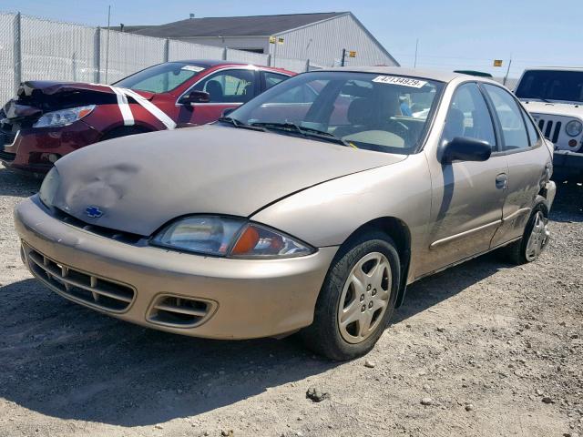 1G1JF524917290143 - 2001 CHEVROLET CAVALIER L TAN photo 2