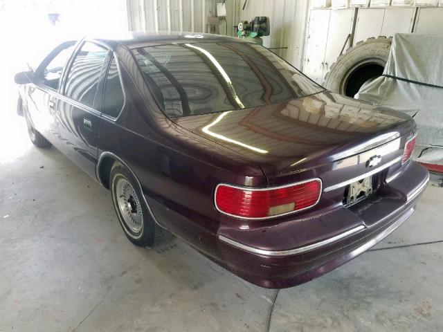 1G1BL52P4SR189606 - 1995 CHEVROLET CAPRICE / MAROON photo 3