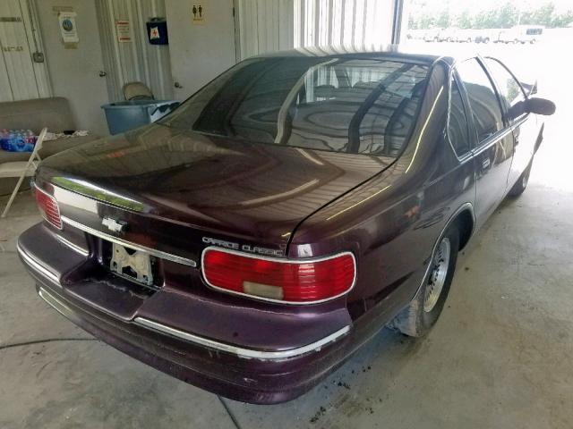 1G1BL52P4SR189606 - 1995 CHEVROLET CAPRICE / MAROON photo 4