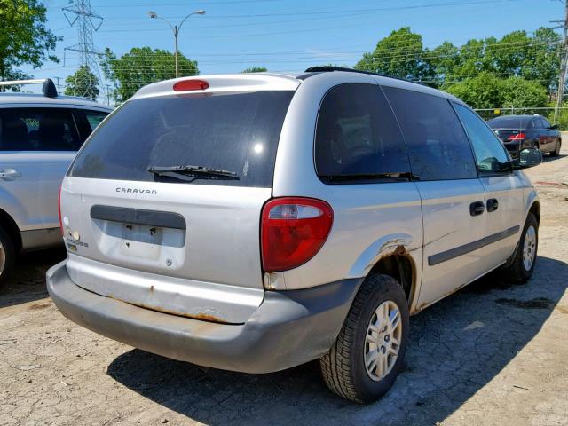 1D4GP25E57B258591 - 2007 DODGE CARAVAN SE SILVER photo 4