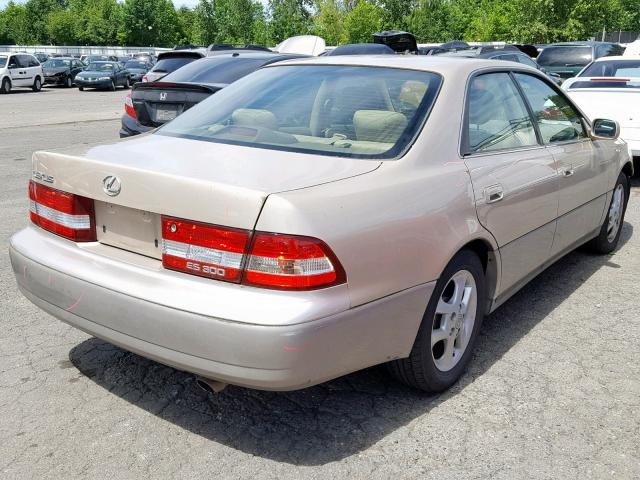 JT8BF28G310335113 - 2001 LEXUS ES 300 BEIGE photo 4