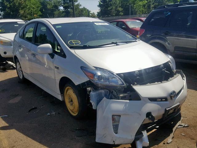 JTDKN3DP3D3047529 - 2013 TOYOTA PRIUS PLUG WHITE photo 1