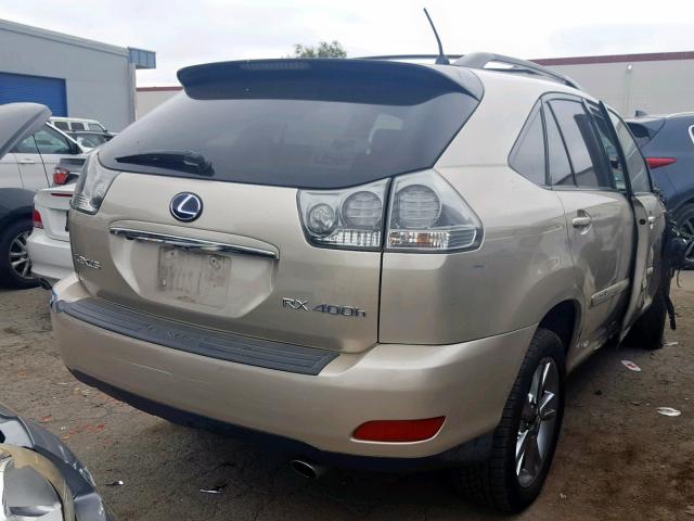 JTJHW31U572039456 - 2007 LEXUS RX 400H GOLD photo 4