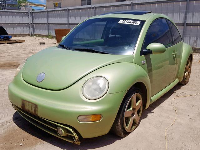 3VWCD21C13M404560 - 2003 VOLKSWAGEN NEW BEETLE მწვანე ფოტო 2