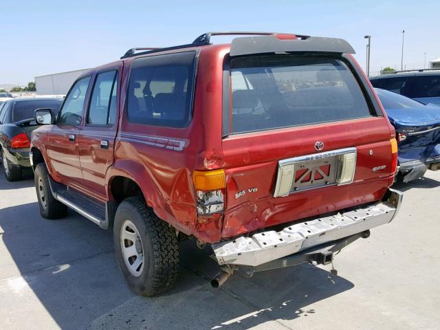 JT3VN29V6S0058509 - 1995 TOYOTA 4RUNNER VN RED photo 3