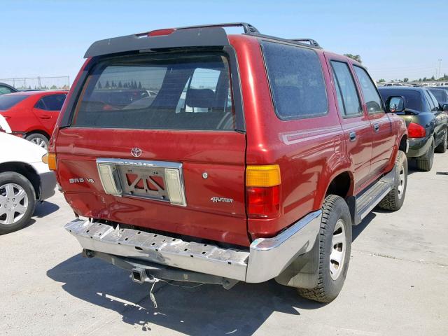 JT3VN29V6S0058509 - 1995 TOYOTA 4RUNNER VN RED photo 4