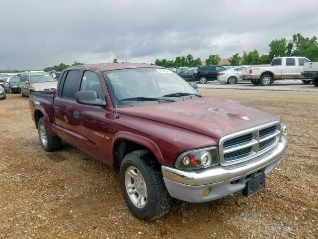 1B7HL48N82S725449 - 2002 DODGE DAKOTA QUA BURGUNDY photo 9