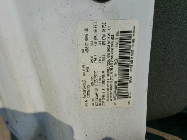 3D7KS28C66G268493 - 2006 DODGE RAM 2500 S WHITE photo 10