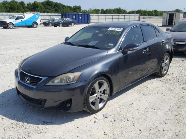 JTHBF5C24B5142633 - 2011 LEXUS IS 250 GRAY photo 2