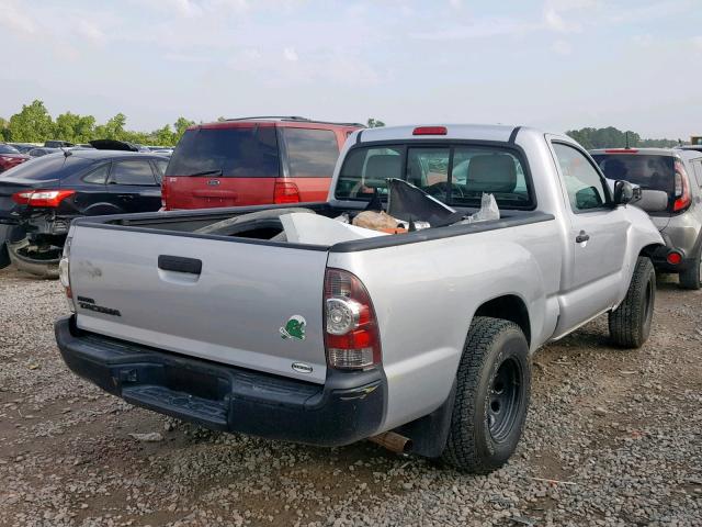 5TFNX4CN5BX002417 - 2011 TOYOTA TACOMA SILVER photo 4