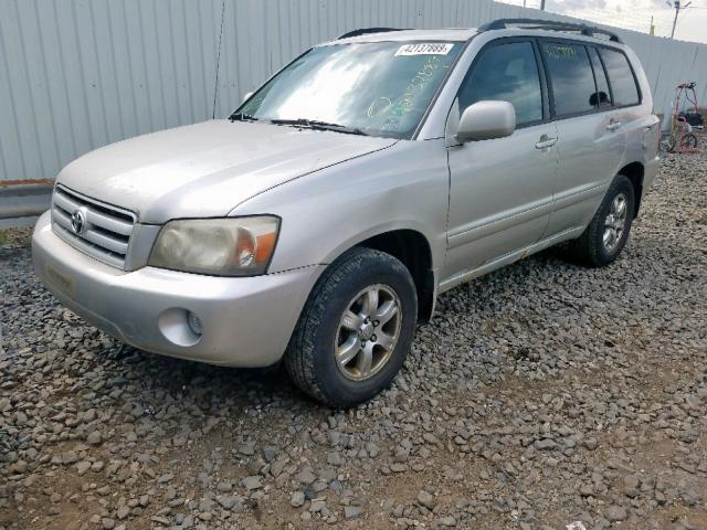 JTEEP21A540036949 - 2004 TOYOTA HIGHLANDER SILVER photo 2