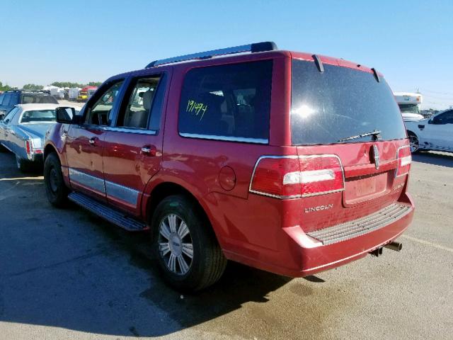 5LMFU28557LJ12255 - 2007 LINCOLN NAVIGATOR RED photo 3