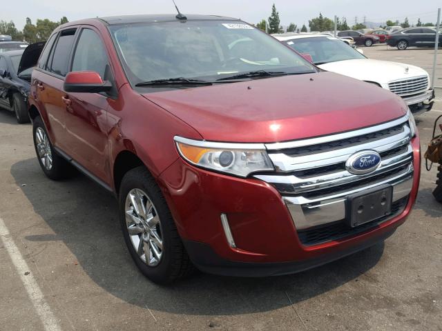 2FMDK4JC0DBC67022 - 2013 FORD EDGE SEL BURGUNDY photo 1