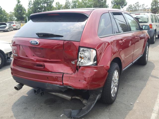 2FMDK4JC0DBC67022 - 2013 FORD EDGE SEL BURGUNDY photo 4