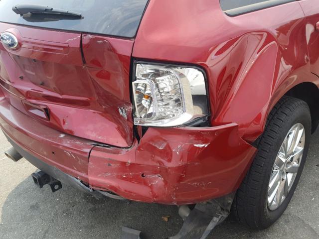 2FMDK4JC0DBC67022 - 2013 FORD EDGE SEL BURGUNDY photo 9