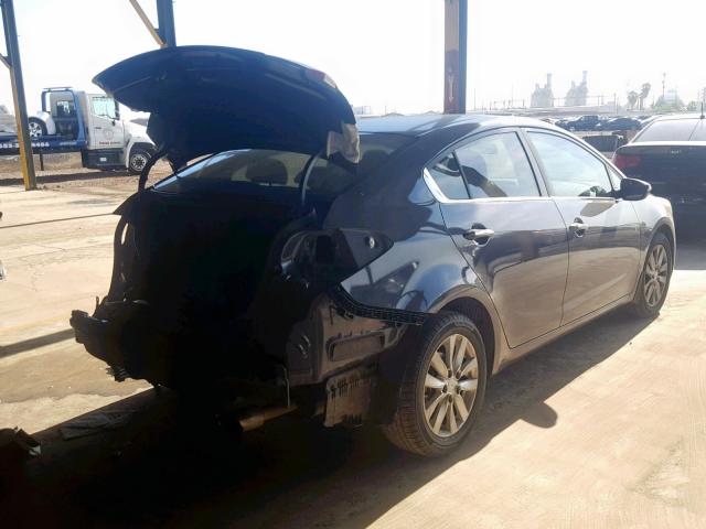 KNAFX4A86E5087413 - 2014 KIA FORTE EX BLUE photo 4