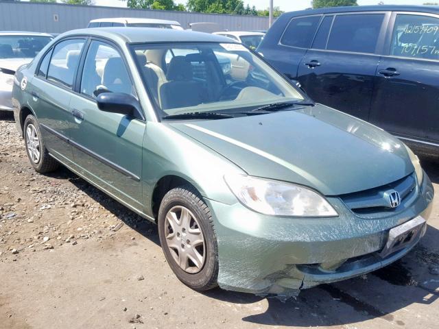 1HGES16304L023033 - 2004 HONDA CIVIC DX GREEN photo 1