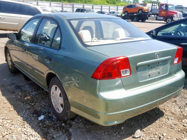 1HGES16304L023033 - 2004 HONDA CIVIC DX GREEN photo 3