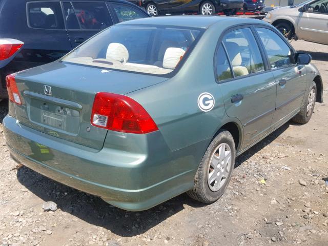 1HGES16304L023033 - 2004 HONDA CIVIC DX GREEN photo 4