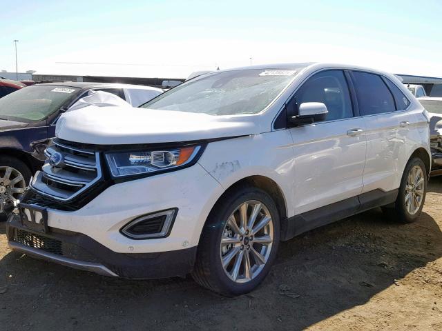 2FMPK4K81HBB74247 - 2017 FORD EDGE TITAN WHITE photo 2