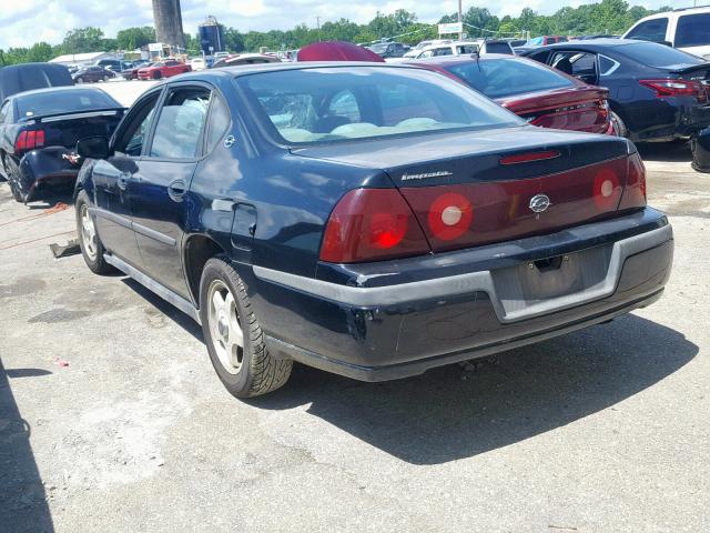 2G1WF52E849208128 - 2004 CHEVROLET IMPALA BLACK photo 3