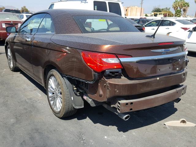 1C3BCBFG5CN279621 - 2012 CHRYSLER 200 LIMITE BROWN photo 3