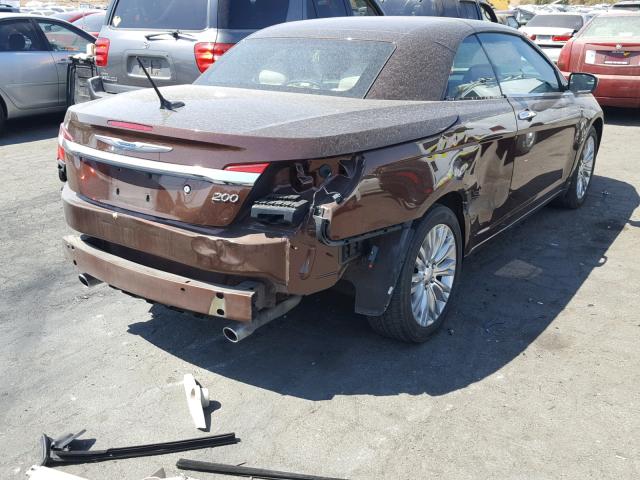 1C3BCBFG5CN279621 - 2012 CHRYSLER 200 LIMITE BROWN photo 4