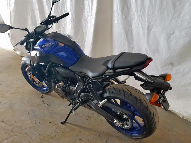 JYARM27E6JA002691 - 2018 YAMAHA MT07 BLUE photo 3