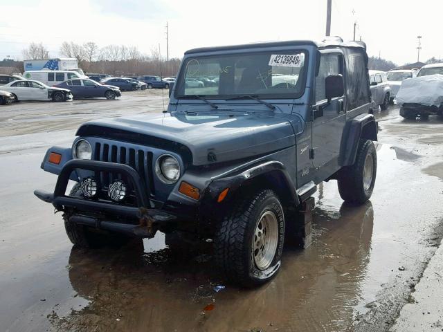 1J4FY19S9WP724051 - 1998 JEEP WRANGLER / BLUE photo 2