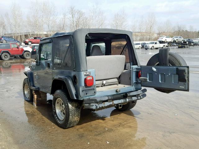 1J4FY19S9WP724051 - 1998 JEEP WRANGLER / BLUE photo 3