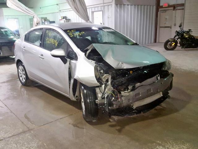 KNADN4A33D6116120 - 2013 KIA RIO EX SILVER photo 1