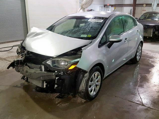 KNADN4A33D6116120 - 2013 KIA RIO EX SILVER photo 2