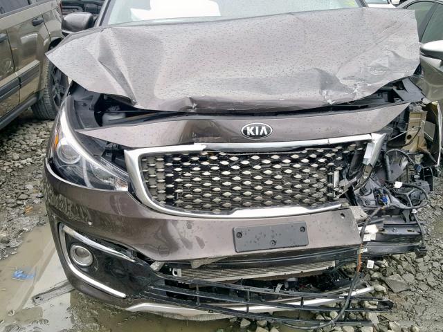 KNDME5C13G6158747 - 2016 KIA SEDONA SXL BROWN photo 7