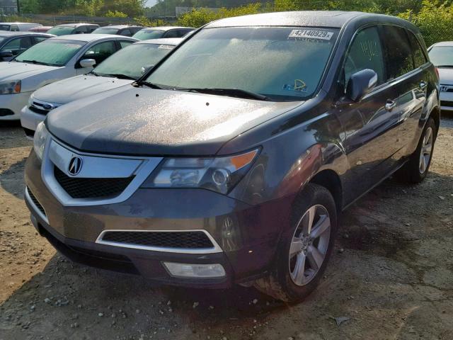 2HNYD2H26CH516401 - 2012 ACURA MDX GRAY photo 2