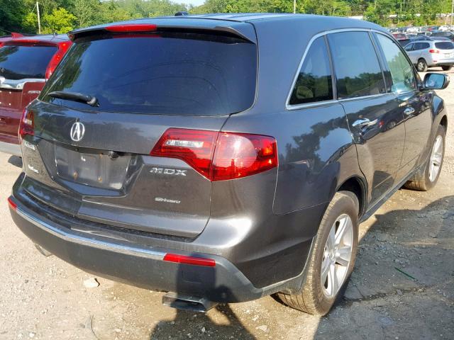 2HNYD2H26CH516401 - 2012 ACURA MDX GRAY photo 4