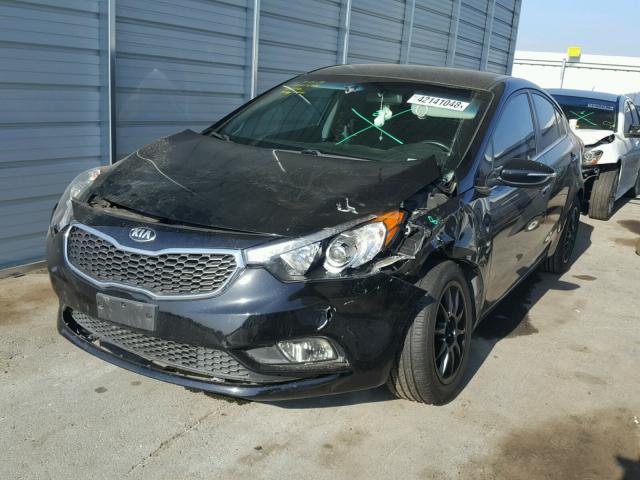 KNAFX4A86E5233051 - 2014 KIA FORTE EX BLACK photo 2