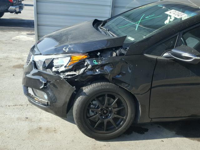 KNAFX4A86E5233051 - 2014 KIA FORTE EX BLACK photo 9