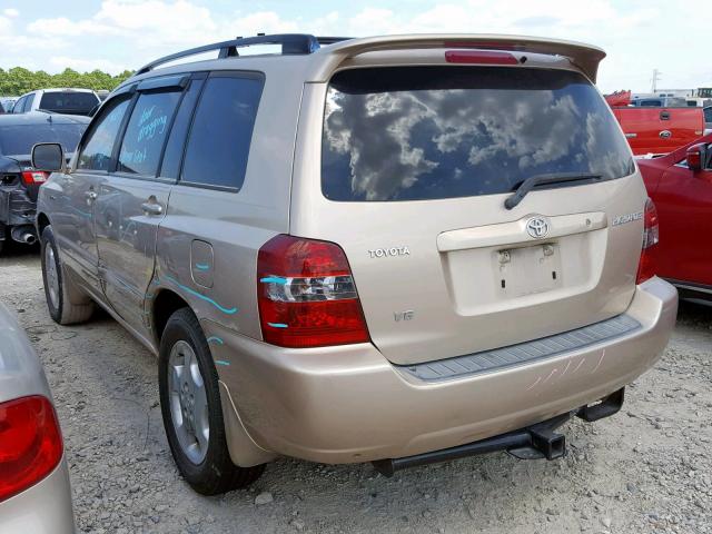 JTEDP21A040031721 - 2004 TOYOTA HIGHLANDER BEIGE photo 3