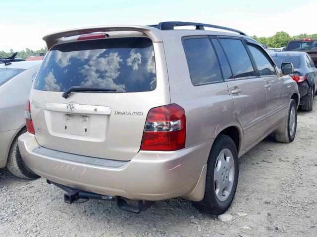 JTEDP21A040031721 - 2004 TOYOTA HIGHLANDER BEIGE photo 4