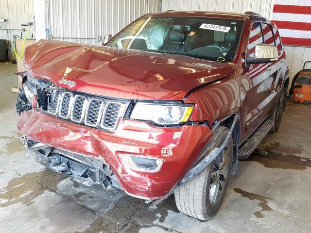 1C4RJFBG7JC138278 - 2018 JEEP GRAND CHER MAROON photo 2