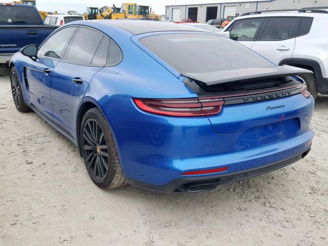 WP0AA2A77JL118748 - 2018 PORSCHE PANAMERA 4 BLUE photo 3