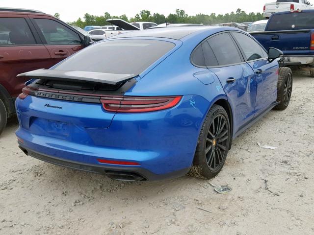 WP0AA2A77JL118748 - 2018 PORSCHE PANAMERA 4 BLUE photo 4