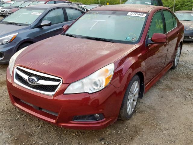 4S3BMDL62A2242718 - 2010 SUBARU LEGACY 3.6 RED photo 2