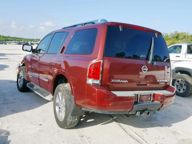 5N1BA0NF8AN622980 - 2010 NISSAN ARMADA PLA MAROON photo 3