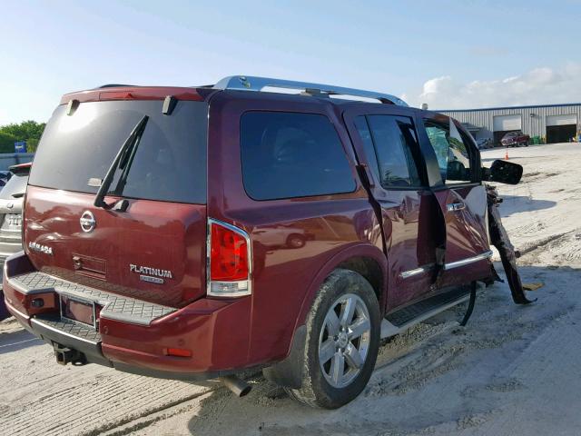 5N1BA0NF8AN622980 - 2010 NISSAN ARMADA PLA MAROON photo 4